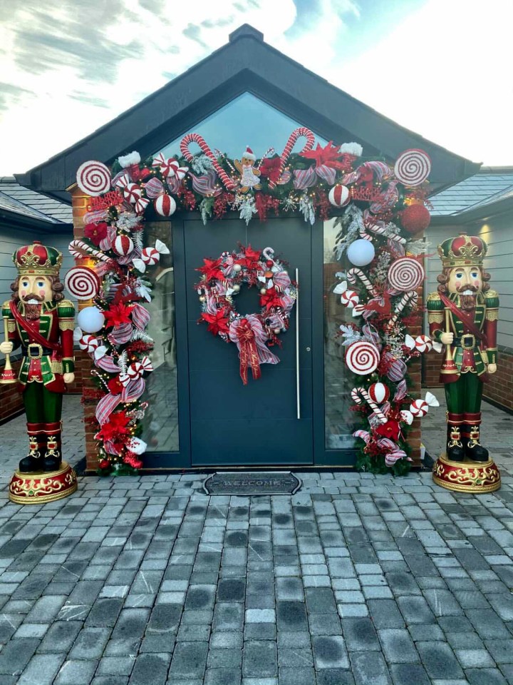 Charlene’s Christmas installation cost around £1,000 and took a full day to install after the decorations took three days to make