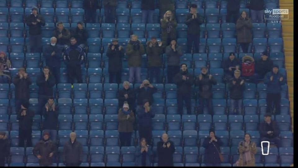 Millwall fans clapped the teams coming together against racism