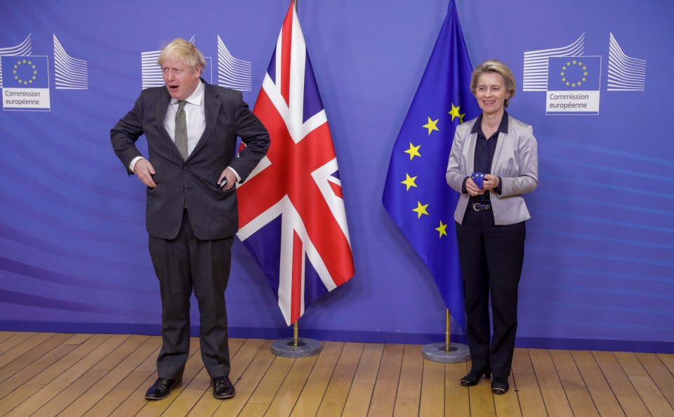 Boris Johnson and Ursula von der Leyen appeared friendly as they met