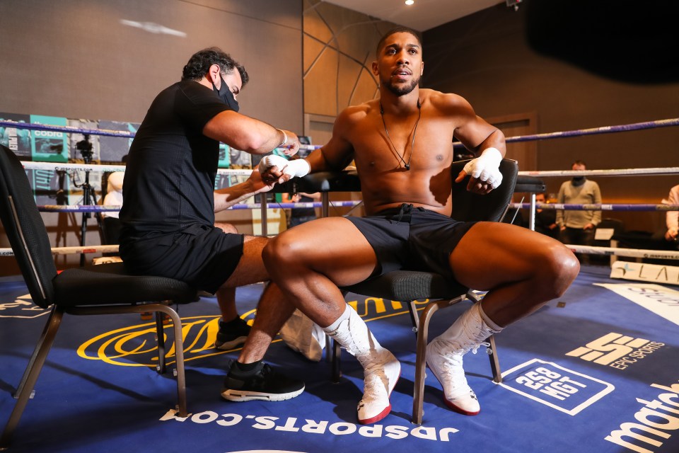 Joshua is preparing to put his world titles on the line against Pulev