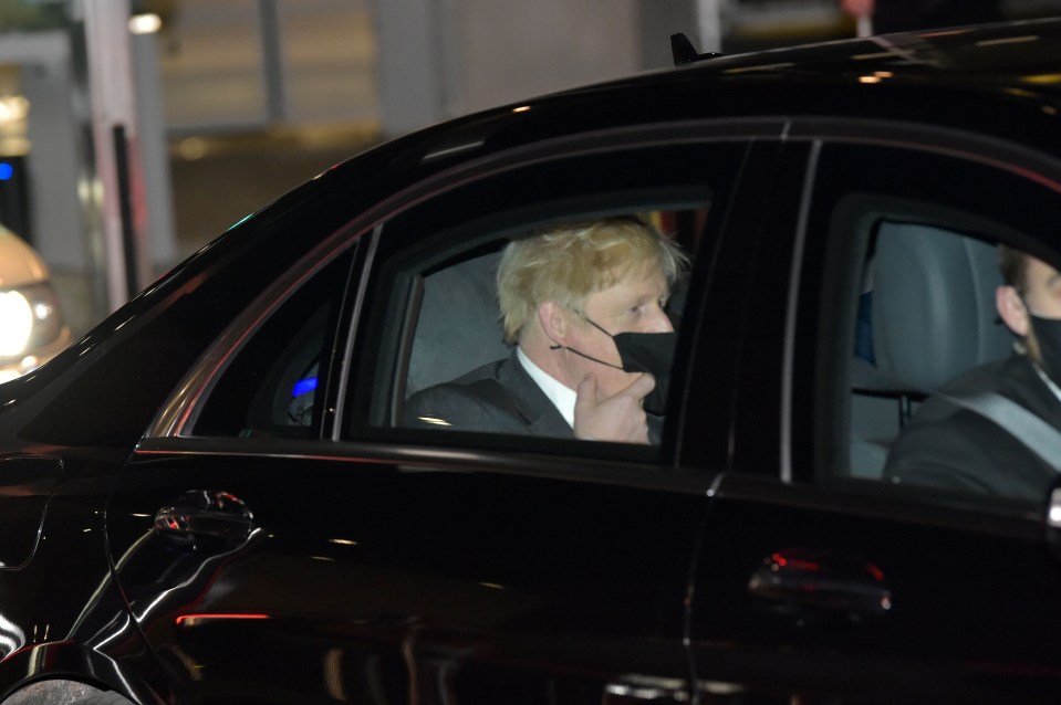 Boris Johnson looked deep in thought as he left the crunch dinner talks