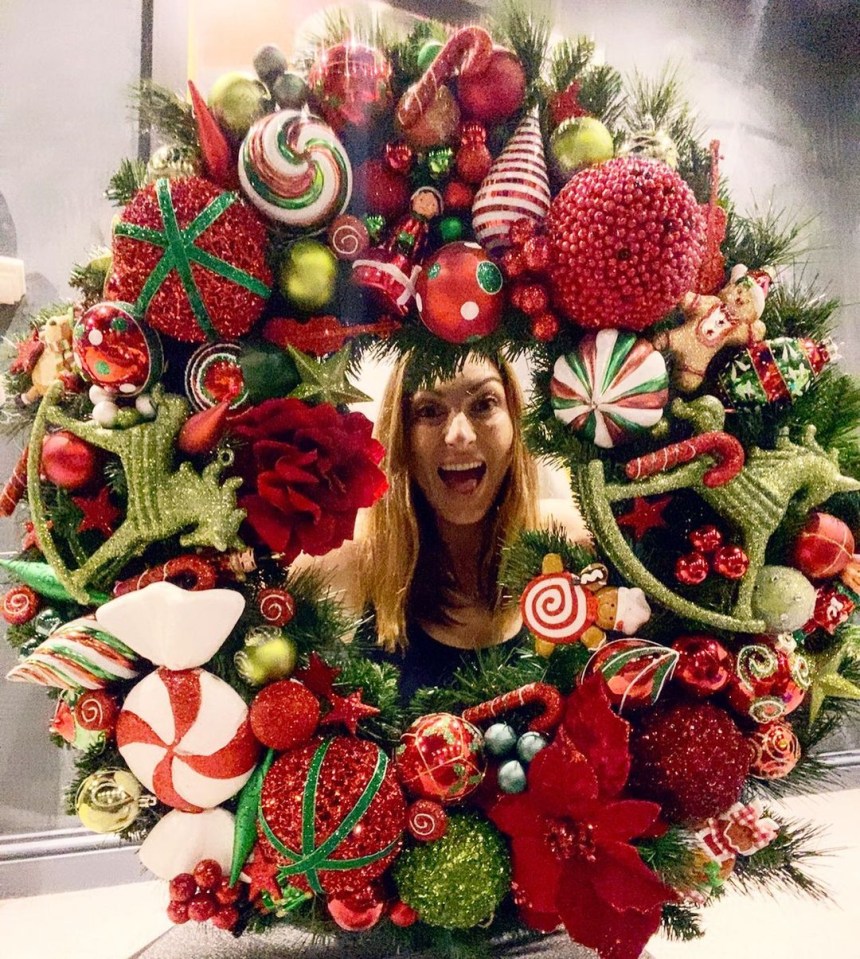 The Apprentice icon also immersed herself in Christmas spirit by making her own wreath for charity