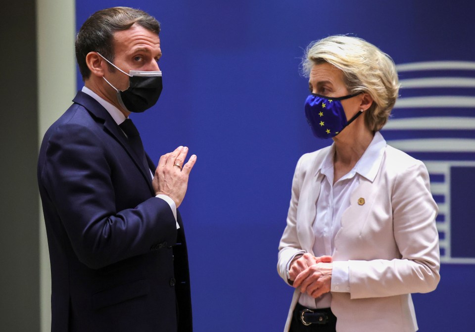 Ms von der Leyen will debrief key players such as French President Emmanuel Macron on Brexit negotiations today