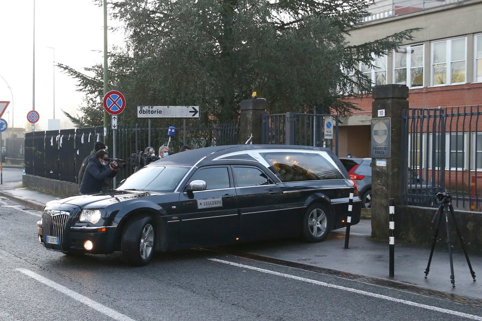 Rossi was taken from the morgue from Policlinico towards Vicenza in Siena on Friday morning