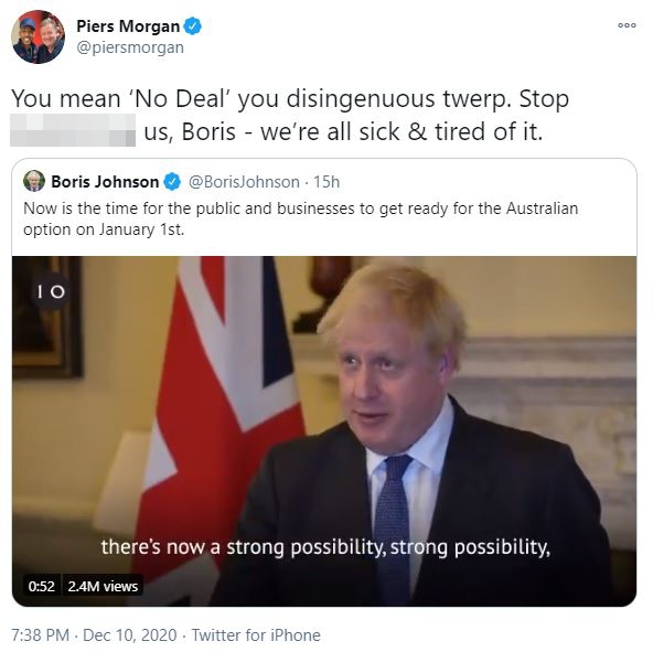 Piers' furious rant about a No Deal Brexit