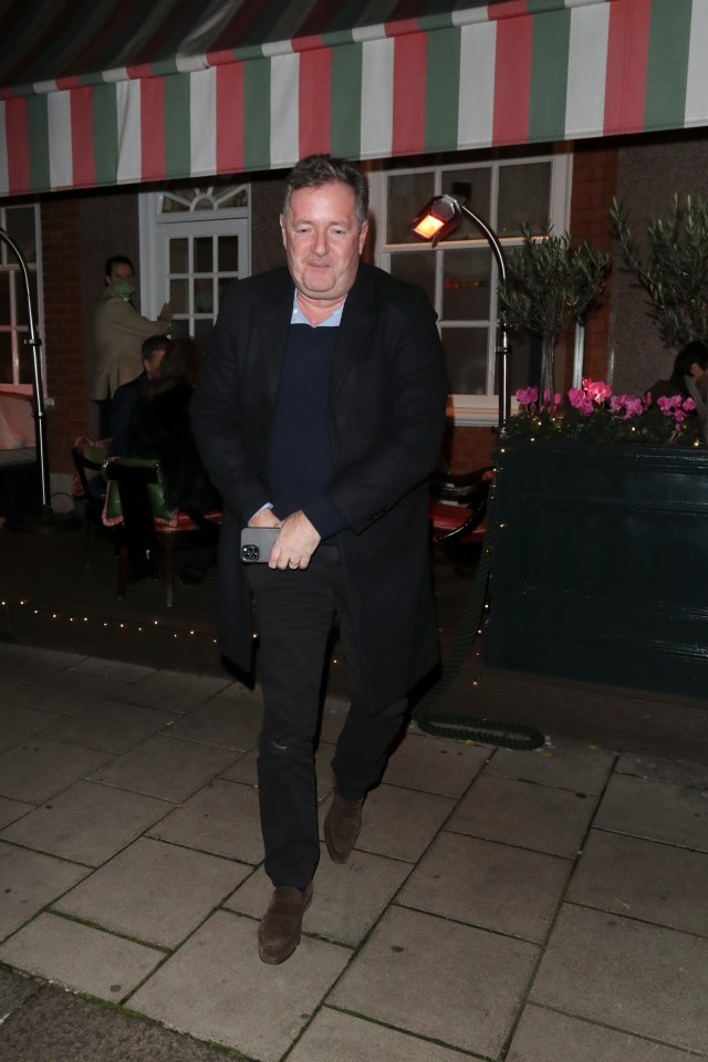 Piers enjoyed a night out with wife Celia 