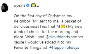 Although Oprah didn’t give any other indicators as to the present giver, she did add a crown emoji to the caption