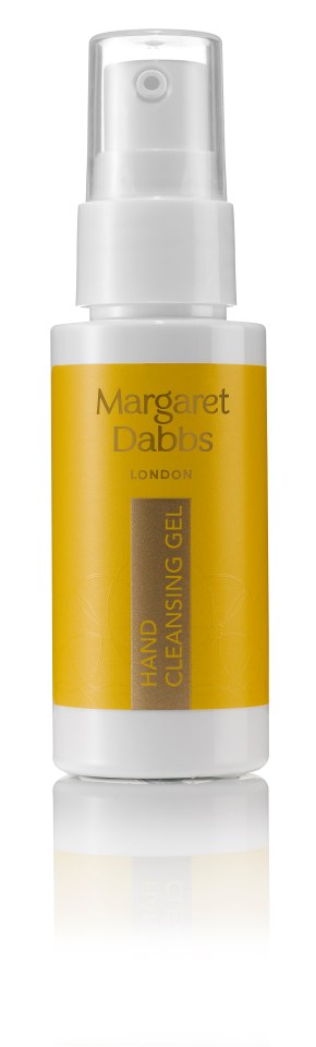 This Margaret Dabbs gel has 65 per cent alcohol and leaves your hands soft 