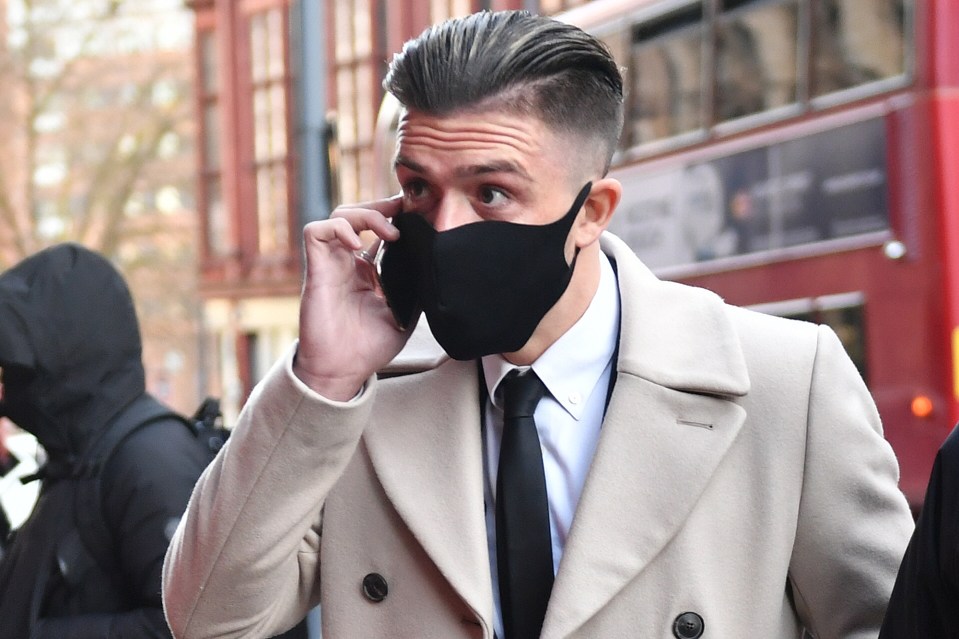 Jack Grealish is seen arriving at Birmingham Magistrates' Court this morning - with his lawyer saying he was apologetic