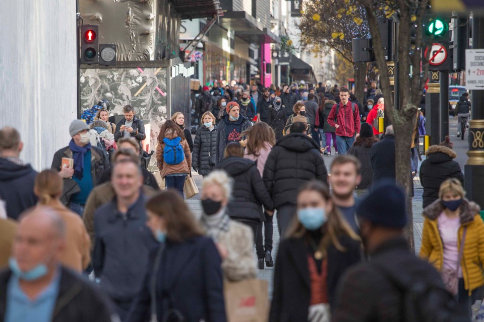 Christmas shoppers have flocked to London to pick up gifts 