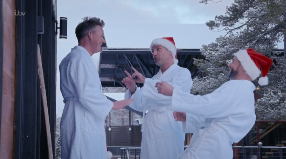 Gordon Ramsay, Gino D'Acampo and Fred Sirieix travelled to Lapland to find Santa