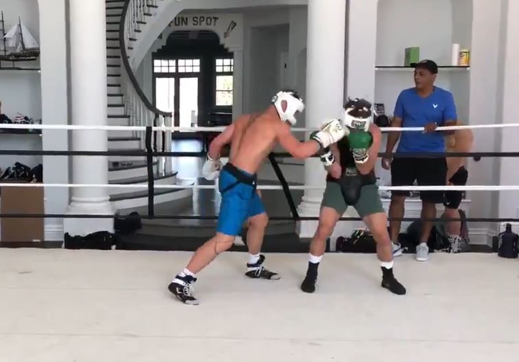 Jake Paul uploaded a sparring video of him and Agazarm