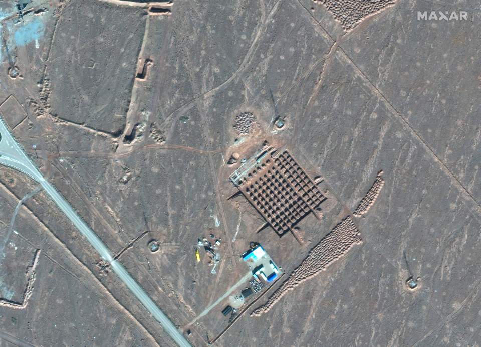 A satellite photo shows Iran's Fordo nuclear facility, where it is allegedly ramping up air defenses