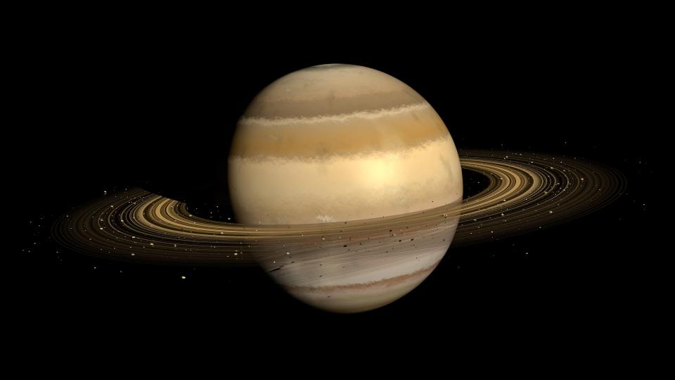 Saturn (pictured) and Jupiter will be close together on the days before and after