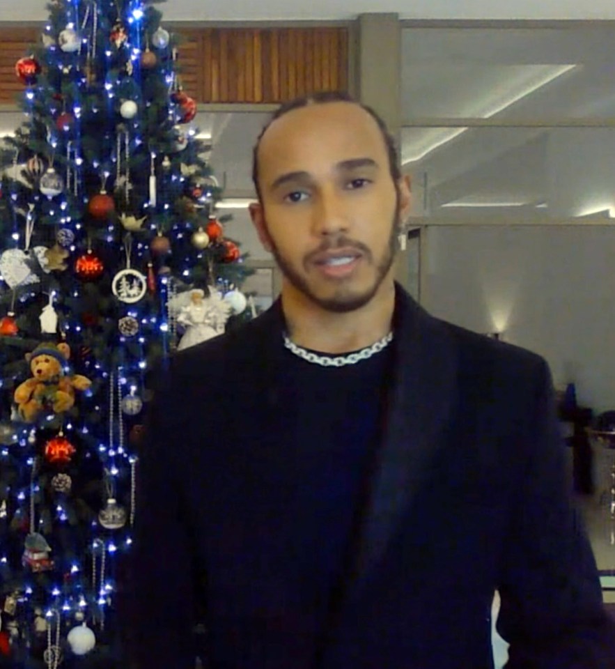 Lewis Hamilton couldn’t attend the awards but addressed the public from his home