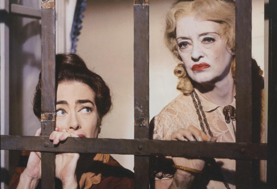 Joan Crawford, left, and Bette Davis in What Ever Happened To Baby Jane