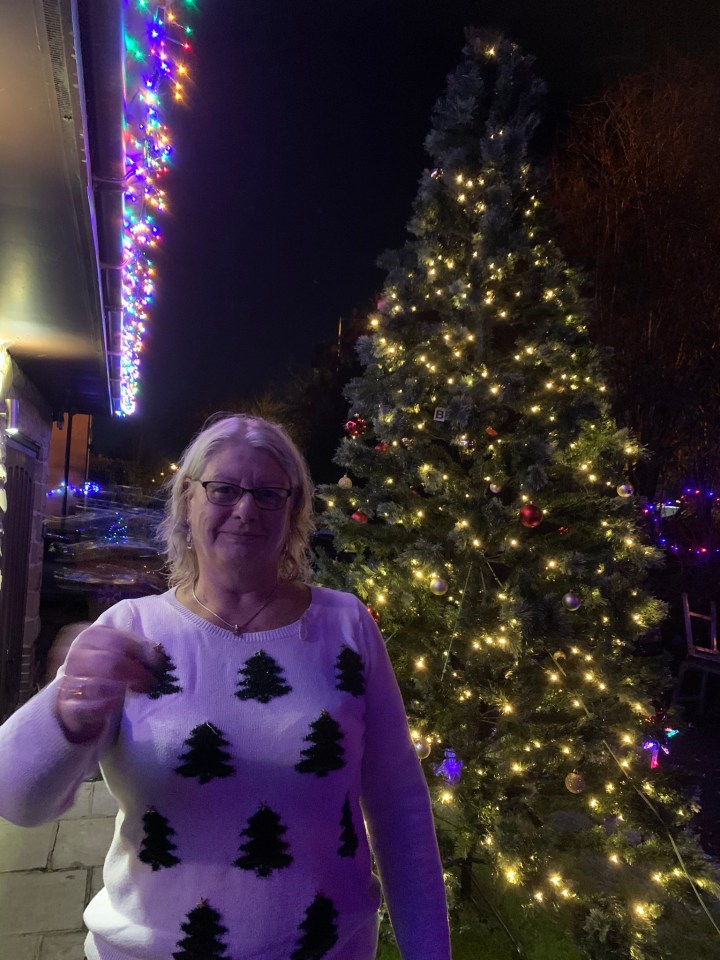 Gemma Hawtin’s mum Jill in Leeds rings her bell as she takes part in the campaign