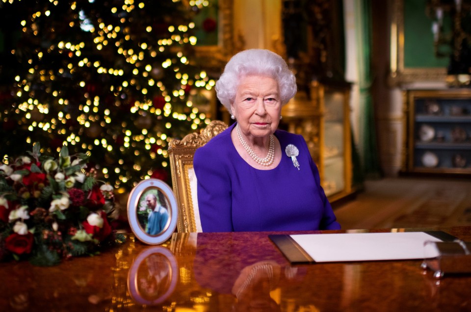 The Queen's desk this year only had one phtoograph of Prince Philip