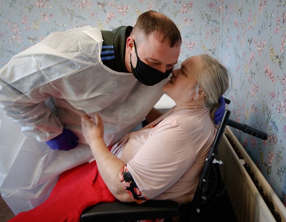 Some relatives saw loved ones in care homes on Christmas Day for the first time in months