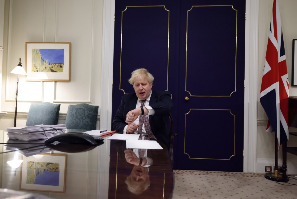 The clock is ticking as the PM waits in a conference room with his notes and a handset