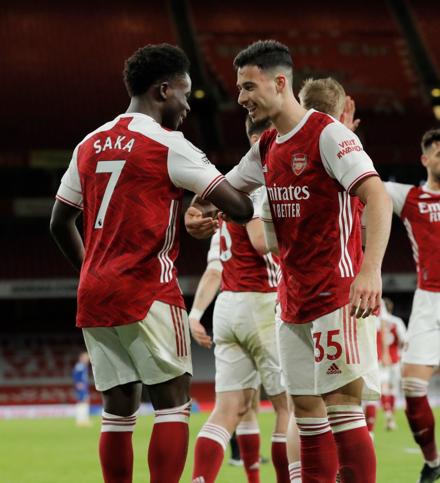 Rio Ferdinand has been wowed by Gabriel Martinelli and Bukayo Saka