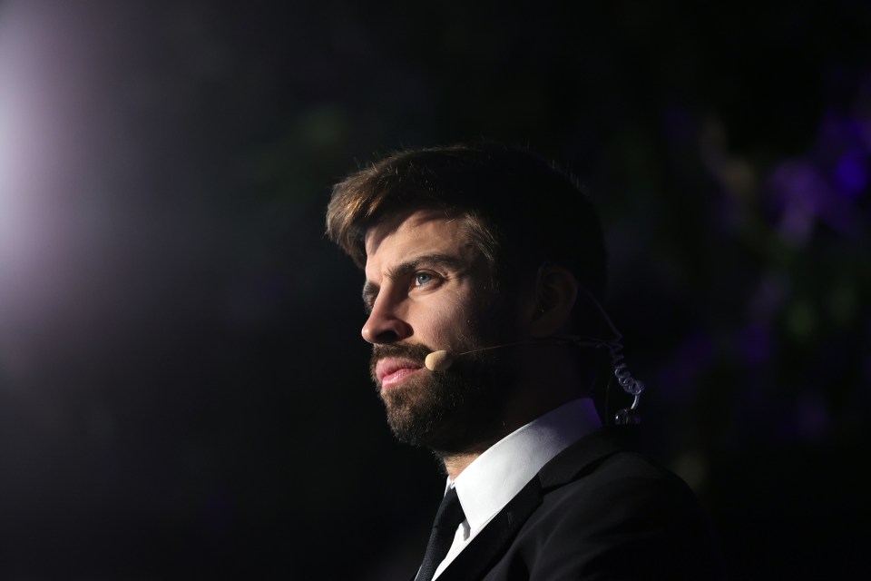 Barcelona defender Gerard Pique at the award 