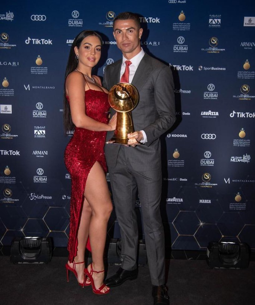 Ronaldo and Georgina at an awards ceremony in Dubai