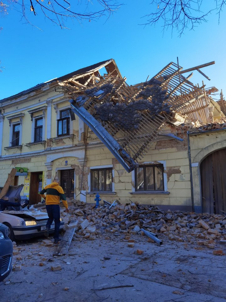 Residents have been told to stay away from older buildings