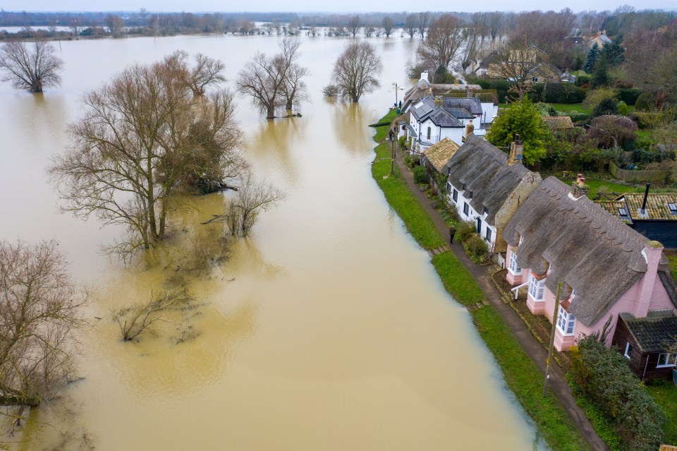 Floods have hit Cambridgeshire after the River Great Ouse burst its banks