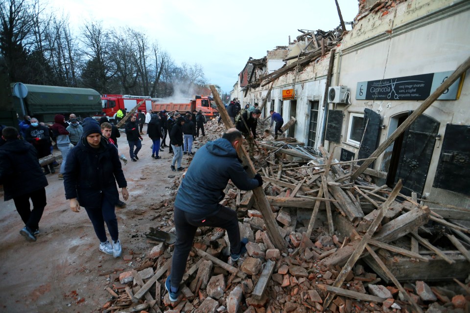 The quake's epicentre was in the town of Petrinja