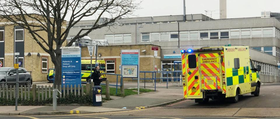 Southend Hospital in Essex is among hospitals treating a surging number of coronavirus cases