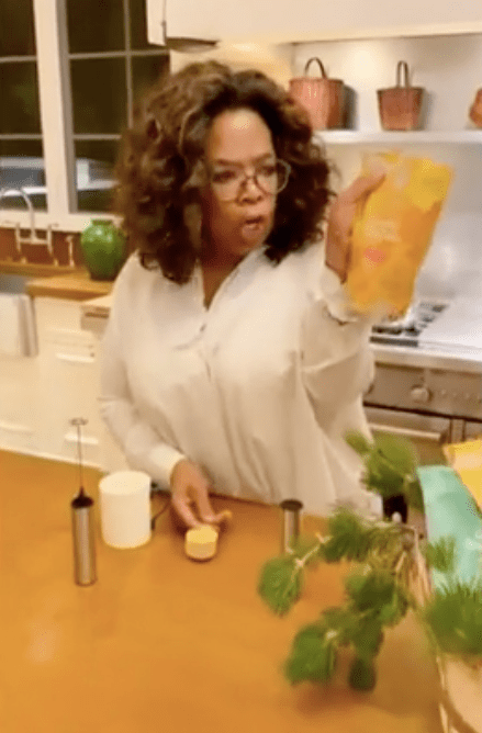 Oprah was sent a hamper of the lattes to try