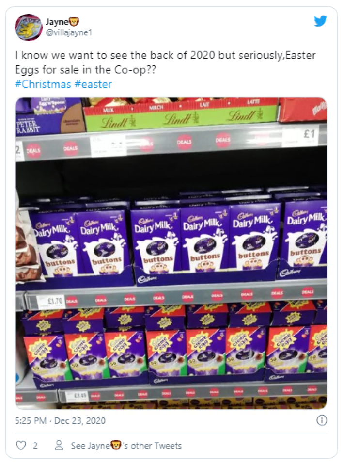 The Co-op is selling Easter eggs already