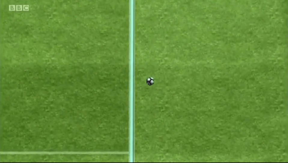 Match of the Day clearly showed that the ball was out