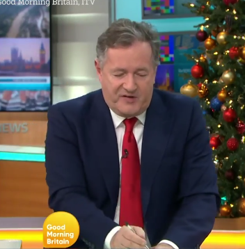 Piers corrected Rita's apology with a pen