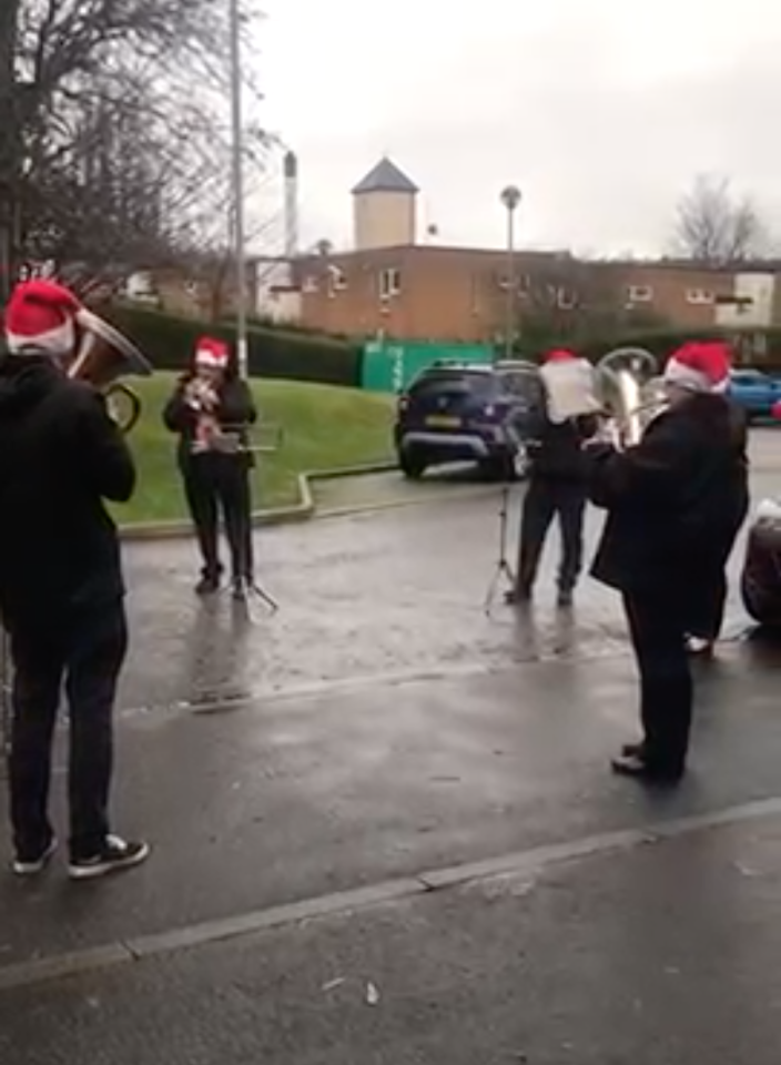 A brass band even came to play for tenants for Fountain Court residents in the car park