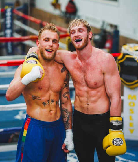 Jake Paul pictured with his older brother Logan 