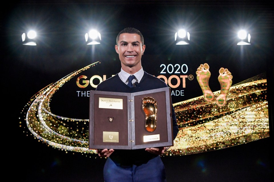 Cristiano Ronaldo vowed to play on after winning the Golden Foot