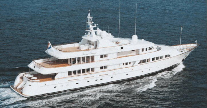 The £28 million yacht Olympia is rumoured to belong to Putin