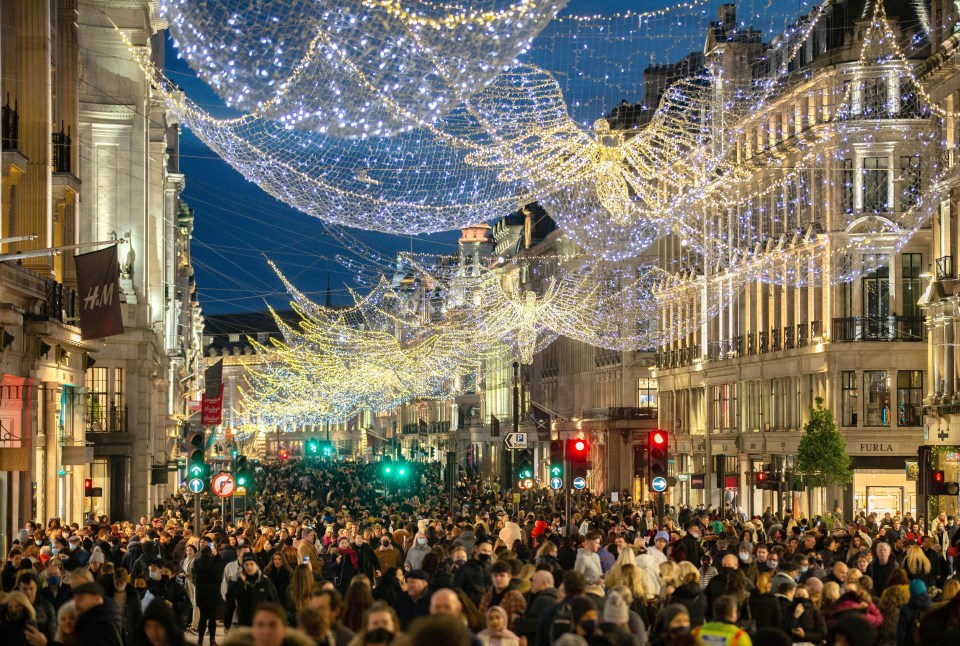 London's West End was busy with shoppers tonight