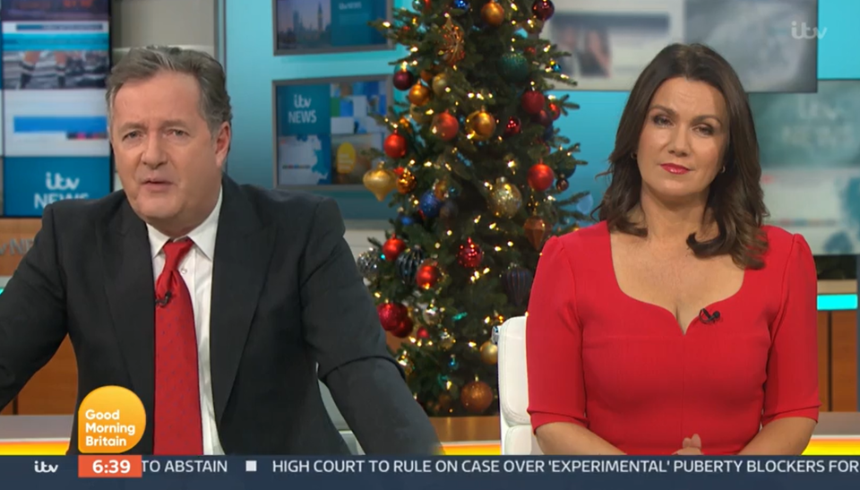 Piers said the star is 'only sorry she got caught'