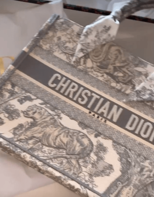 The reality star posted a picture of the Christian Dior gift she got