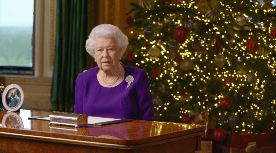 The Queen spoke from Windsor Castle where she is spending Christmas