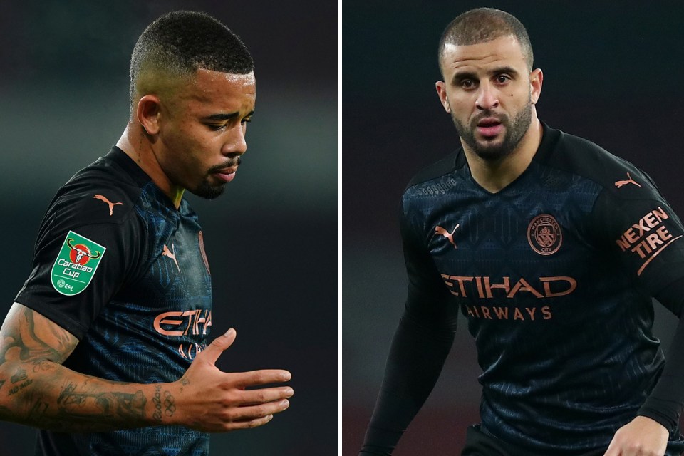 Gabriel Jesus and Kyle Walker have tested positive for coronavirus at Manchester City