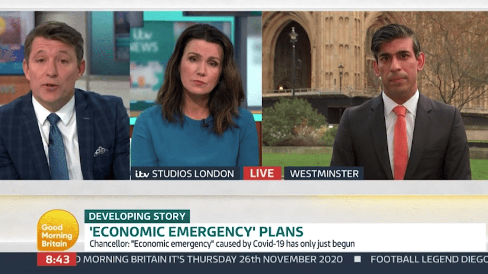 GMB Ben Shephard and chancellor Rishi Sunak clashed in an interview