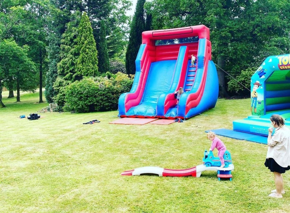 She ordered another inflatable slide for her 33rd birthday celebrations with her family