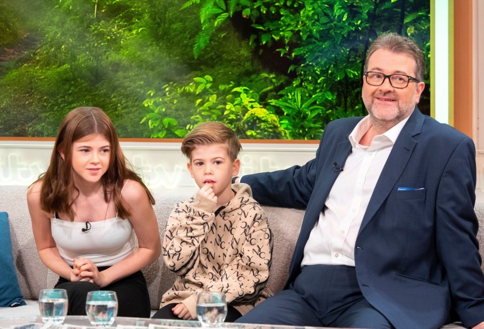 Darcey and Billy on This Morning last year with dad Derek during Kate's stint in the I'm A Celebrity jungle