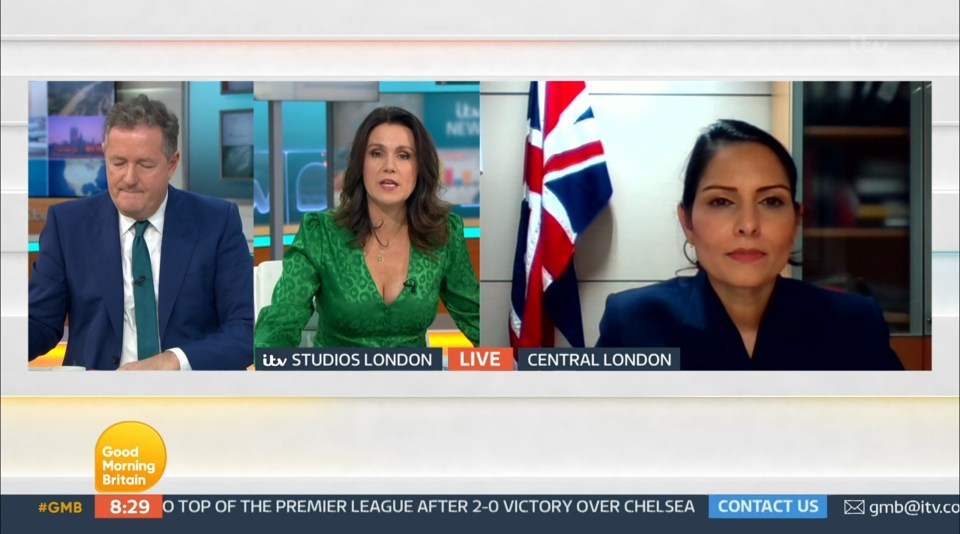 The next day Piers sparked complaints following his interview with Priti Patel