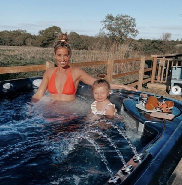 Her hot tub is said to be worth a whopping £10,000