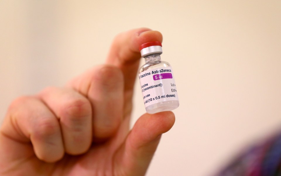 A vial of the Oxford University/AstraZeneca Covid-19 vaccine 